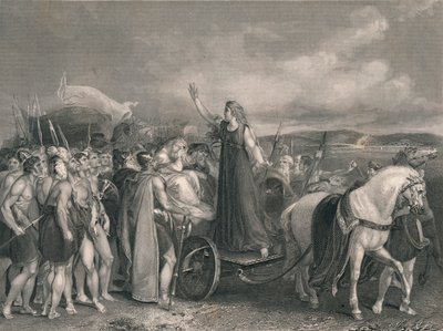 "Boadicea, Icenien kuningatar...", 1800-luvun puoliväli. tekijältä Henry Lemon
