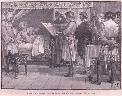 Henry saa tiedon Johnin petoksesta vuonna 1189 jKr tekijältä Henry Marriott Paget