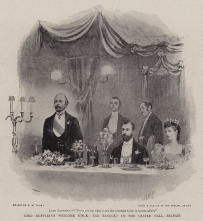 Lordi Dufferin Tervetuloa kotiin, juhlat Ulster Hallissa, Belfastissa tekijältä Henry Marriott Paget
