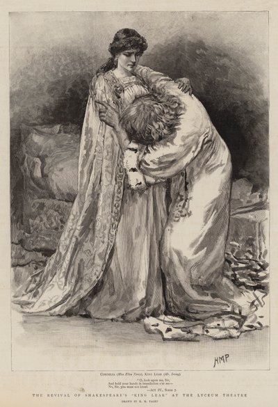 Shakespearen Kuningas Learin elpyminen Lyceum-teatterissa tekijältä Henry Marriott Paget