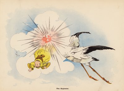 Kuvitus japanilaisen nuken seikkailuihin (värilitografia) tekijältä Henry Mayer