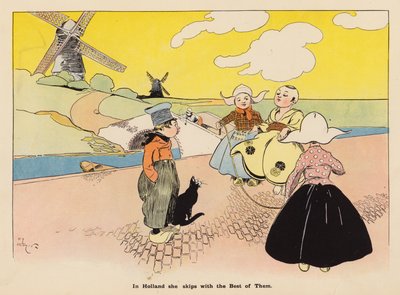 Kuvitus japanilaisen nuken seikkailuihin (värilitografia) tekijältä Henry Mayer