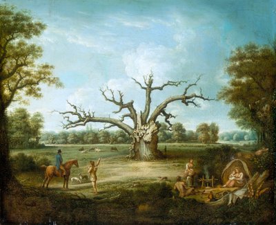 "Fairlop Oak, Hainault Forest", 1816. tekijältä Henry Milbourne