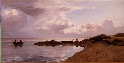 Sinisimpukoiden kerääminen, Walesin pohjoisrannikko tekijältä Henry Moore