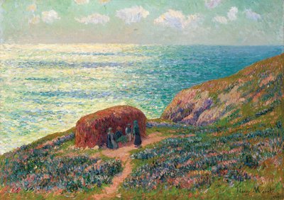 Merilevänpoimijat Moelanissa, Bretagnessa, 1900 tekijältä Henry Moret
