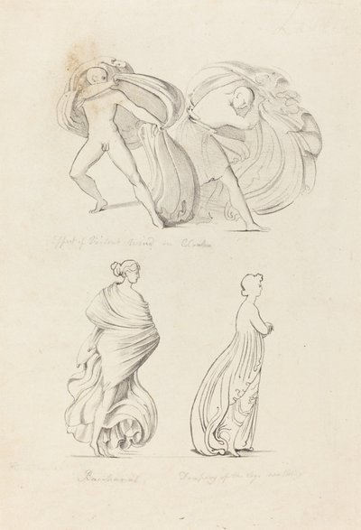 Verhot, kolme hahmoa, Bacchante ja kaksi luonnosta tekijältä Henry Noel Humphreys after John Flaxman