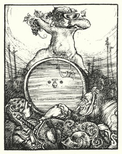Shakespearen laulu: "Huolemme hukkuvat altaissasi" (litho) tekijältä Henry Ospovat