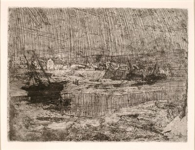 Kalastusveneiden kaatuminen, Bretagne tekijältä Henry Ossawa Tanner