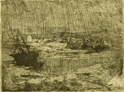 Kalastusveneiden kaatuminen, Bretagne tekijältä Henry Ossawa Tanner