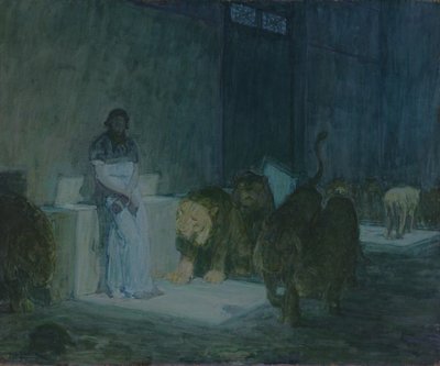 Daniel leijonien luolassa tekijältä Henry Ossawa Tanner