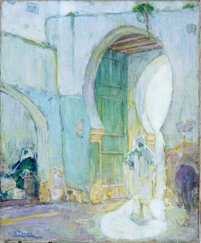 Portti, Tanger, noin 1912 (öljy kankaalle). tekijältä Henry Ossawa Tanner