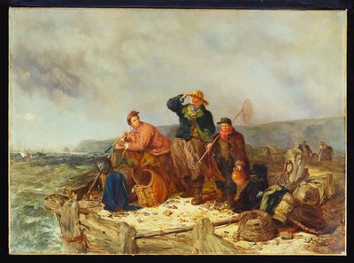 Kalastajat laiturilla myrskyn aikana tekijältä Henry Parker