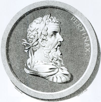 Pertinaxin muotokuva teoksesta "Pyhän Rooman valtakunnan taantuman ja tuhon historia", Edward Gibbon, 1808 tekijältä Henry R. Cook