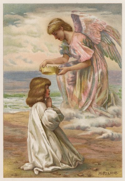 Kruunu odottaa (väri litho) tekijältä Henry Ryland