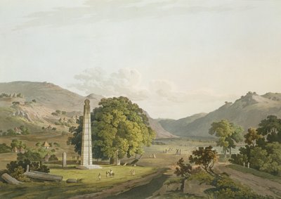 Axumin obeliski, kaiverrus Daniel Havell (1785-1826) 1809 (akvatinta) tekijältä Henry Salt