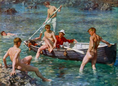 Rubiini, kulta ja malakiitti, 1902, 1912. tekijältä Henry Scott Tuke