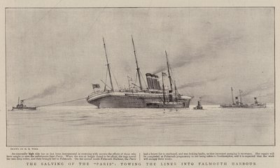 Pariisin pelastaminen, linja-auton hinaus Falmouthin satamaan tekijältä Henry Scott Tuke