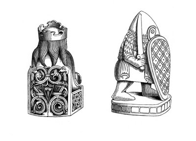 Chessmen, 1100-luku, 1843. tekijältä Henry Shaw