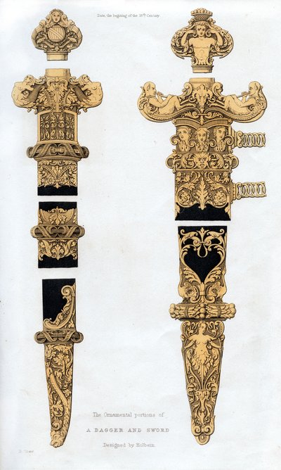 Tikari ja miekka, 1500-luvun alku, 1843. tekijältä Henry Shaw