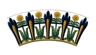 Yksityiskohta emaloidusta astiasta, 1600-luvun alku, 1843. tekijältä Henry Shaw
