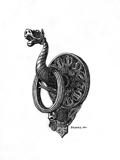 Doorknocker, 1300-luvun loppu, 1843. tekijältä Henry Shaw