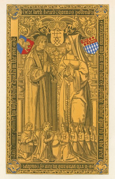 Messingistä, St Mary Key Ipswichin kirkossa, 1525 tekijältä Henry Shaw