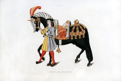Hevonen ja hoitaja, c1511, 1843. tekijältä Henry Shaw