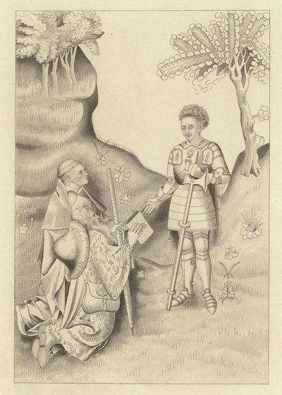 John Lydgate esittelee kirjansa Earl of Salisburylle tekijältä Henry Shaw