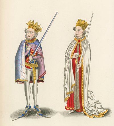 Kuningas Johannes ja kuningas Henrik I, n. 1440 tekijältä Henry Shaw