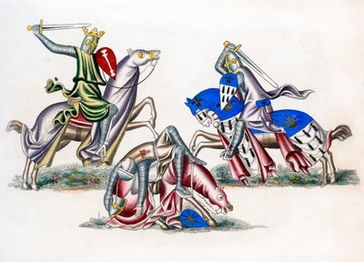 Ritaritaistelut, c1260, 1843. tekijältä Henry Shaw