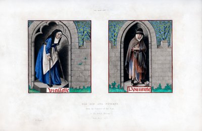 Vanhuus ja köyhyys, c1480, 1843. tekijältä Henry Shaw