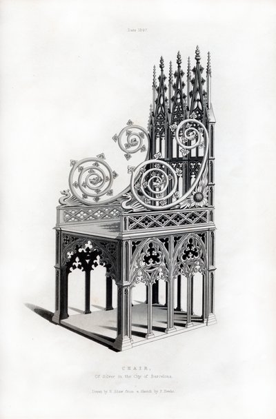 Kiinteä hopeinen valtaistuin, 1397, 1843. tekijältä Henry Shaw