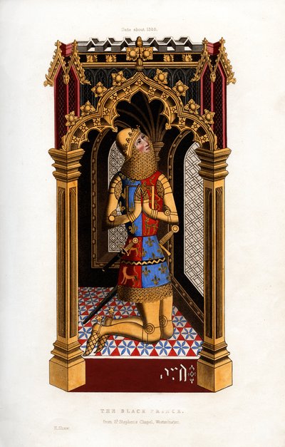 Musta prinssi, c1355, 1843. tekijältä Henry Shaw
