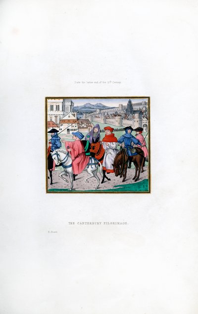 Canterburyn pyhiinvaellus, 1400-luvun loppu, 1843. tekijältä Henry Shaw