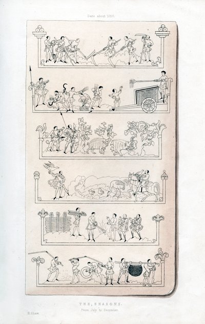 Vuodenajat, c1050, 1843. tekijältä Henry Shaw
