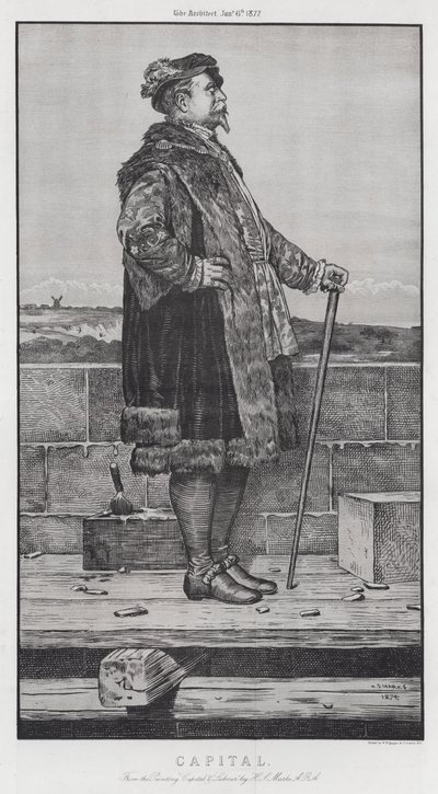 Pääkaupunki (kaiverrus) tekijältä Henry Stacey (after) Marks