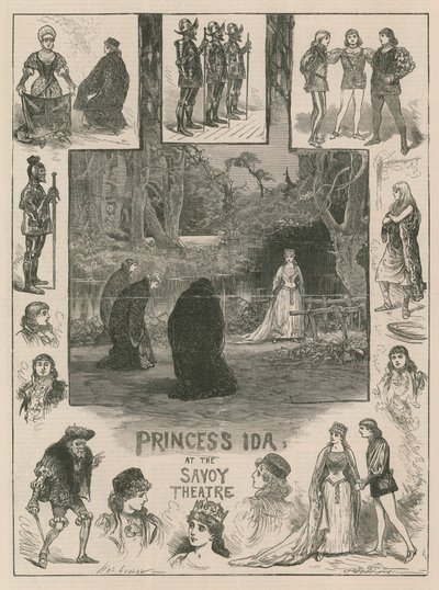 Prinsessa Ida Savoy-teatterissa (kaiverrus) tekijältä Henry Stephen (b.1861 fl.1880 1925) Ludlow