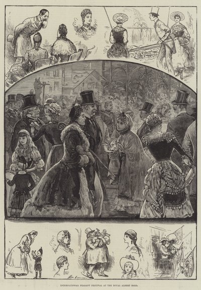 Kansainvälinen talonpoikafestivaali Royal Albert Hallissa tekijältä Henry Stephen Ludlow