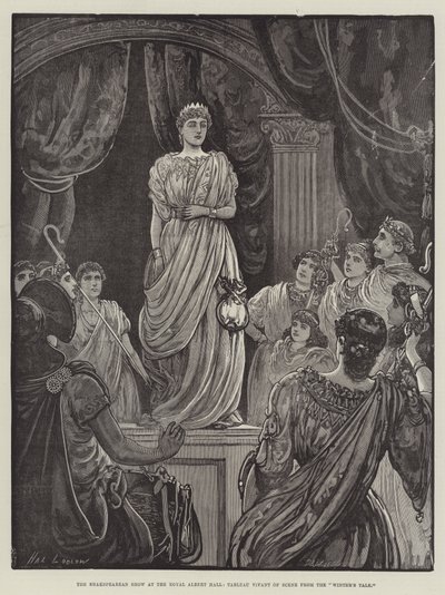 Shakespearean Show Royal Albert Hallissa, Tableau Vivant of Scene from the Winter