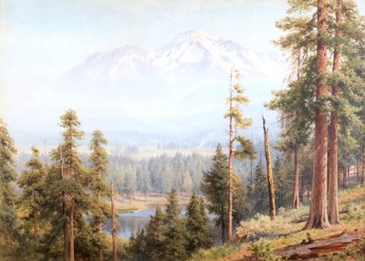 Shasta - lumipilviä, Kalifornia, n.1910 (akvarelli) tekijältä Henry Sutton Palmer