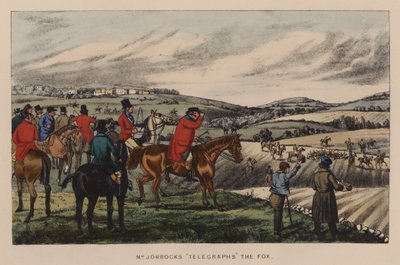 Kuvitus Jorrocksille Jollities ja Jollities (väri litho) tekijältä Henry Thomas (after) Alken