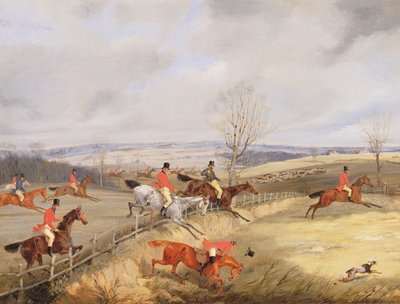 Metsästyskohtaus, Kannen piirtäminen tekijältä Henry Thomas Alken