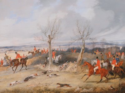 Metsästyskohtaus: Täysi itku tekijältä Henry Thomas Alken
