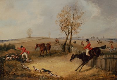 Yli aidan (öljy kankaalle) tekijältä Henry Thomas Alken