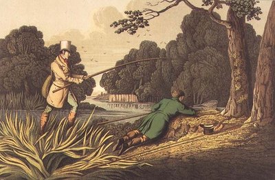 Pike Fishing, I. Clarkin vedostama, julkaisija Thomas McLean. tekijältä Henry Thomas Alken