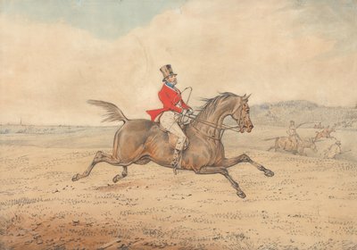 "Vaivalloinen ratsastus hevosten luo" tekijältä Henry Thomas Alken