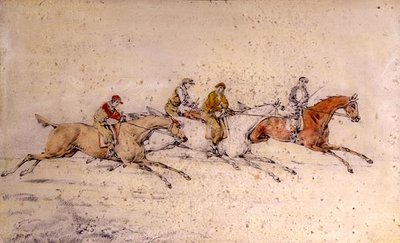 Ensimmäiset kaksi sekuntia (lyijykynä, akvarelli) (pari 85460) tekijältä Henry Thomas Alken