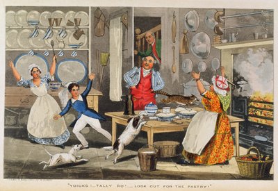 Yoicks!... Tally Ho!...Varo leivonnaisia!, Nimrodin teoksesta Urheilijan elämä, 1874 (käsinvärinen kaiverrus) tekijältä Henry Thomas Alken