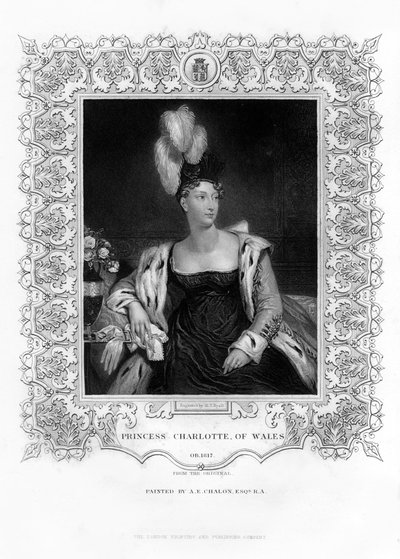 Walesin prinsessa Charlotte Augusta, 1800-luku. tekijältä Henry Thomas Ryall