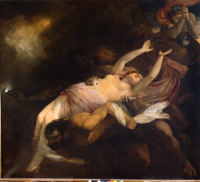 Eurydice kidnapattu Orpheessa, Henry Thomson (1773 - 1843), öljymaalaus. tekijältä Henry Thomson